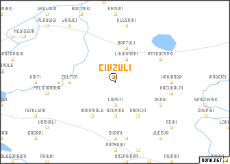 map of Čivžuli