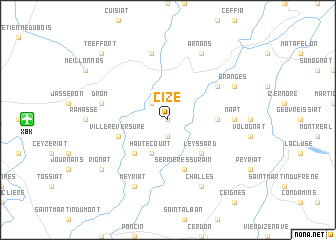 map of Cize