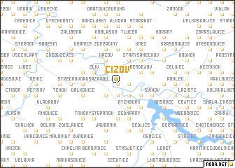 map of Čížov