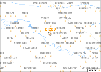 map of Čížov