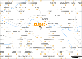 map of Cladech