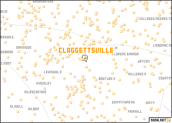 map of Claggettsville