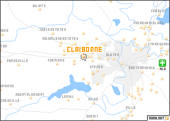 map of Claiborne
