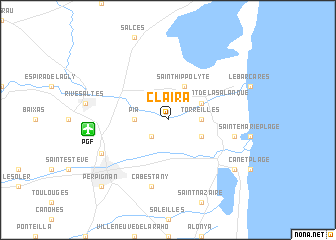 map of Claira