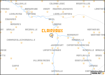 map of Clairvaux