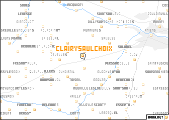 map of Clairy-Saulchoix