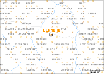 map of Clamond