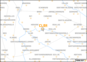 map of Clam