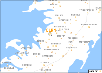 map of Clam