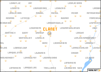 map of Clanet