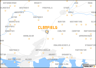 map of Clanfield