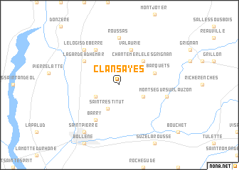 map of Clansayes