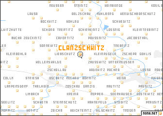 map of Clanzschwitz