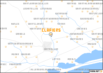 map of Clapiers