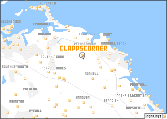 map of Clapps Corner