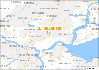 map of Clara Barton