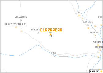 map of Clara Peak