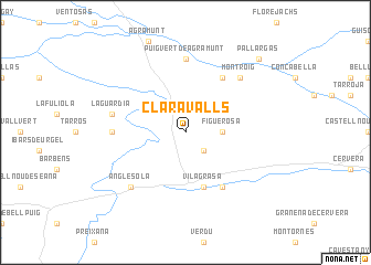 map of Claravalls