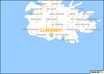 map of Claremont