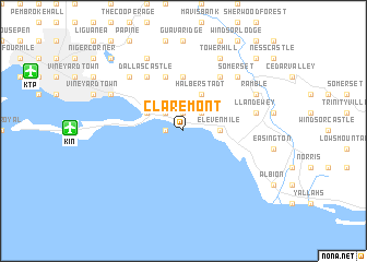 map of Claremont