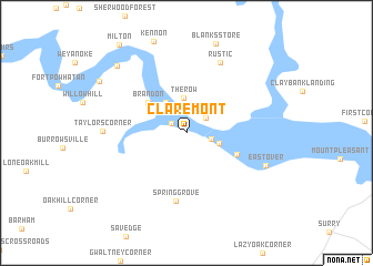 map of Claremont