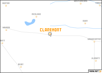 map of Claremont