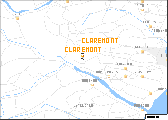 map of Claremont