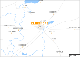 map of Claremore