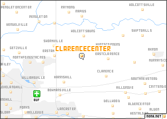 map of Clarence Center