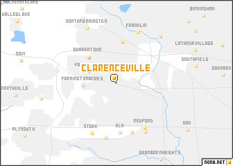 map of Clarenceville