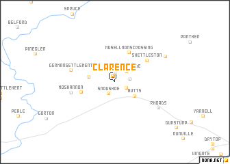 map of Clarence