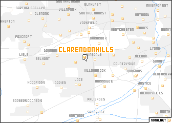 map of Clarendon Hills