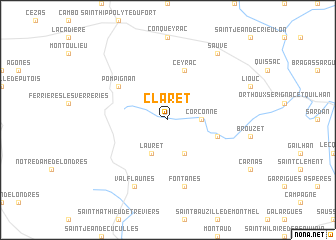 map of Claret