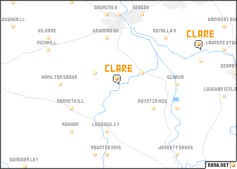 map of Clare