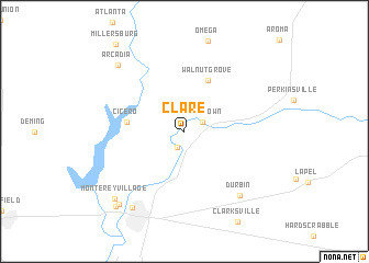 map of Clare