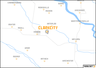 map of Clark City