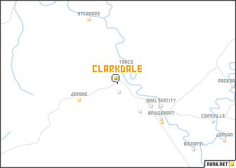 map of Clarkdale