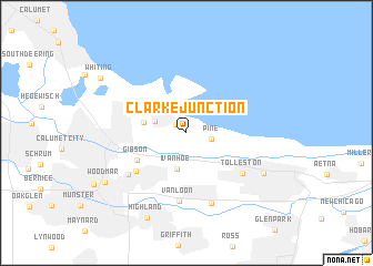 map of Clarke Junction