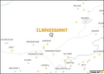 map of Clarkes Summit