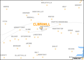 map of Clark Hill
