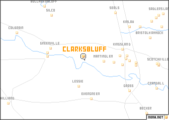 map of Clarks Bluff