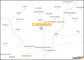 map of Clarksburg