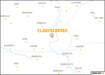 map of Clarks Corner