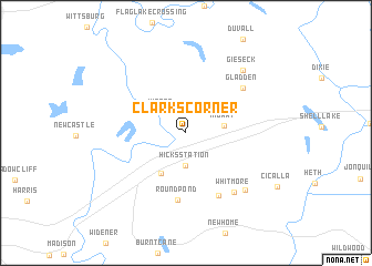 map of Clarks Corner