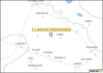 map of Clarks Crossroads