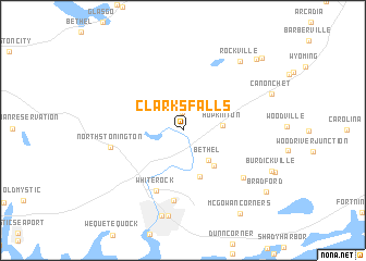 map of Clarks Falls