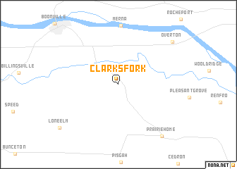 map of Clarks Fork