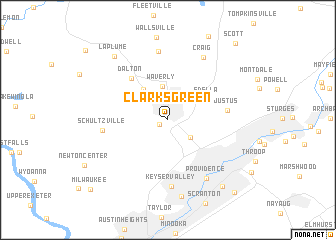 map of Clarks Green