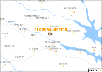 map of Clarks Junction