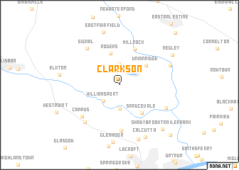 map of Clarkson